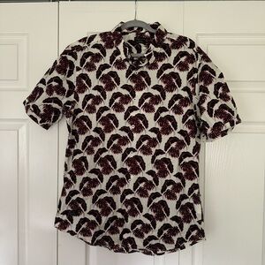 7 Diamonds Mens Button Shirt Lost In Paradise Maroon XL NEW